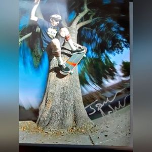 Jason adams signed skateboard photo black label tony hawk rvca supreme